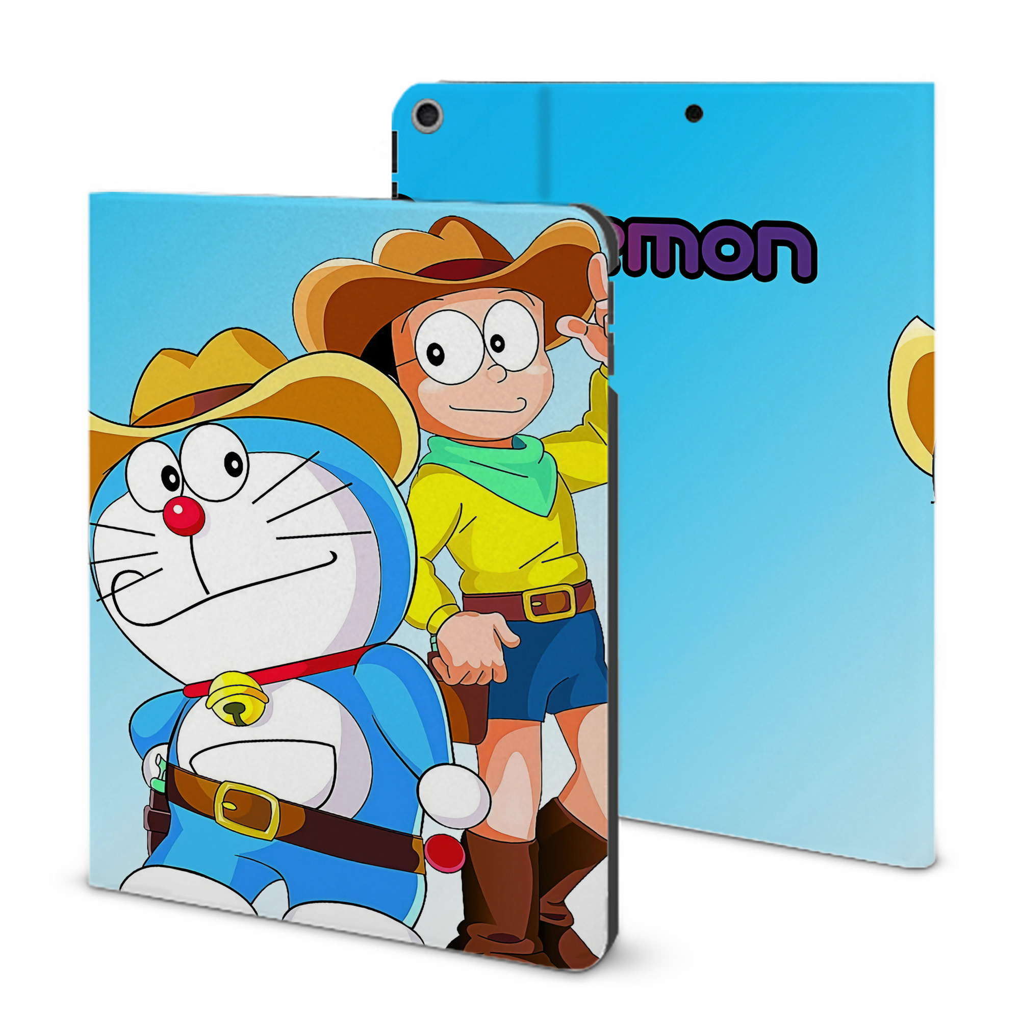 （画像用） ドラえもん Doraemon IPad ケース ブック型 PUレザー TPU 耐衝撃 軽量 薄型 ペン収納なし 全面保護 IPad 各モデル対応